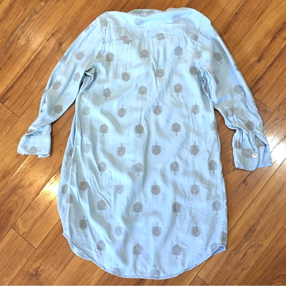 Soft Surroundings long maxi gown nightgown pajamas dress blue large